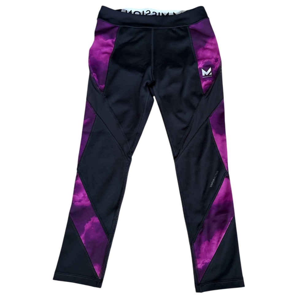 Mission Women's VaporActive Aerial Mid-Rise Crop Leggings, Size Medium, Yogaa - Picture 4 of 10